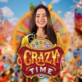 Crazy Time slot logo by Evolution at Gama CasinoCrazy Time