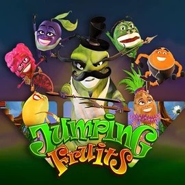Jumping Fruits slot logo by Wazdan at Gama Casino